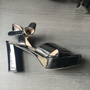 Offi Black Patent Leather Platform Heels